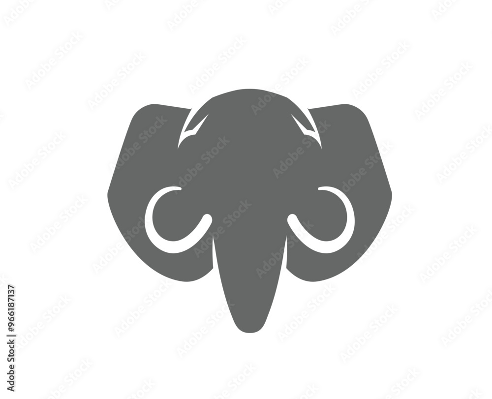 Creative Grey Elephant Head Logo Vector Symbol Design Illustration Creative Grey Elephant Head Logo Vector Symbol Design Illustration