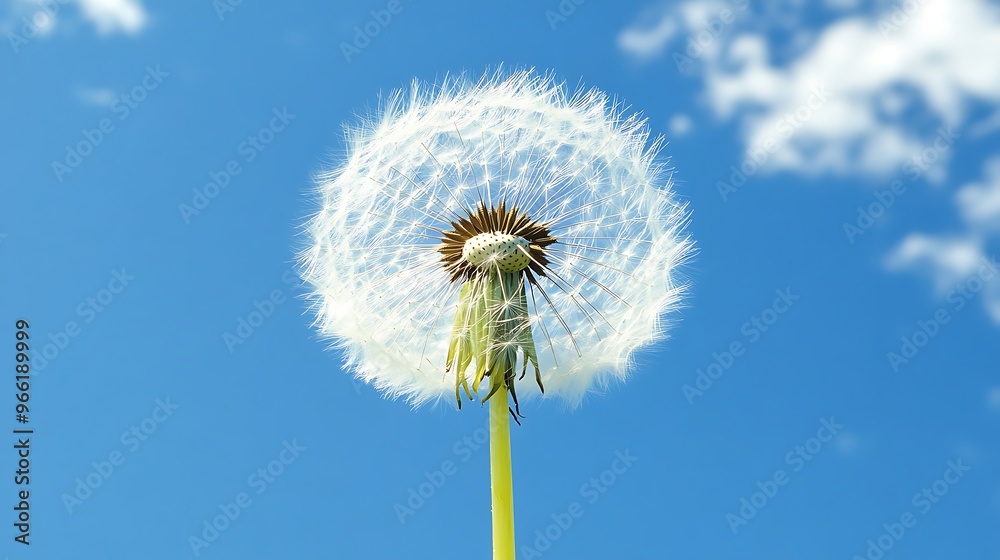 White Dandelion Against a Blue Sky White Dandelion Against a Blue Sky