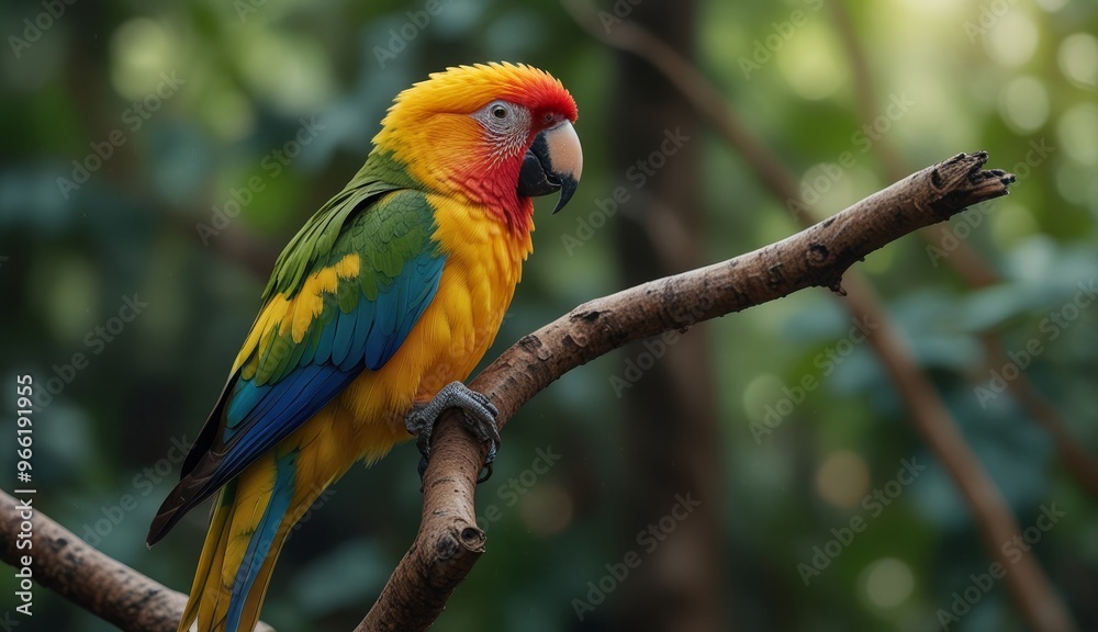 Vibrant Macaw Perched in Nature Vibrant Macaw Perched in Nature