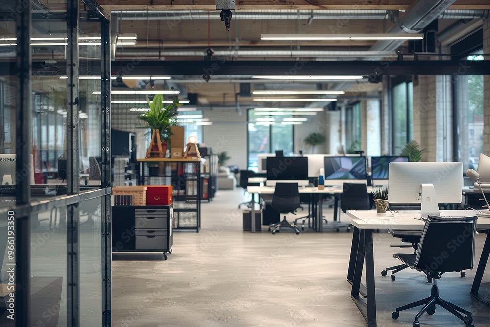 Interior Of An Empty Modern Loft Office open space Impression of an interior of a modern office Interior Of An Empty Modern Loft Office open space Impression of an interior of a modern office