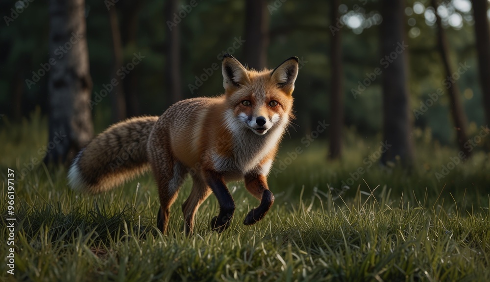 Obraz premium Graceful Fox in Natural Habitat