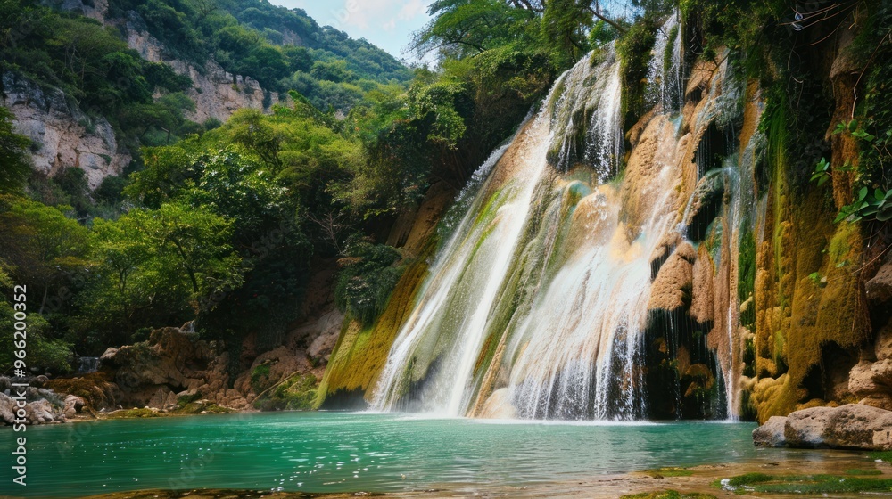 Stunning Waterfall in Lush Rainforest Stunning Waterfall in Lush Rainforest