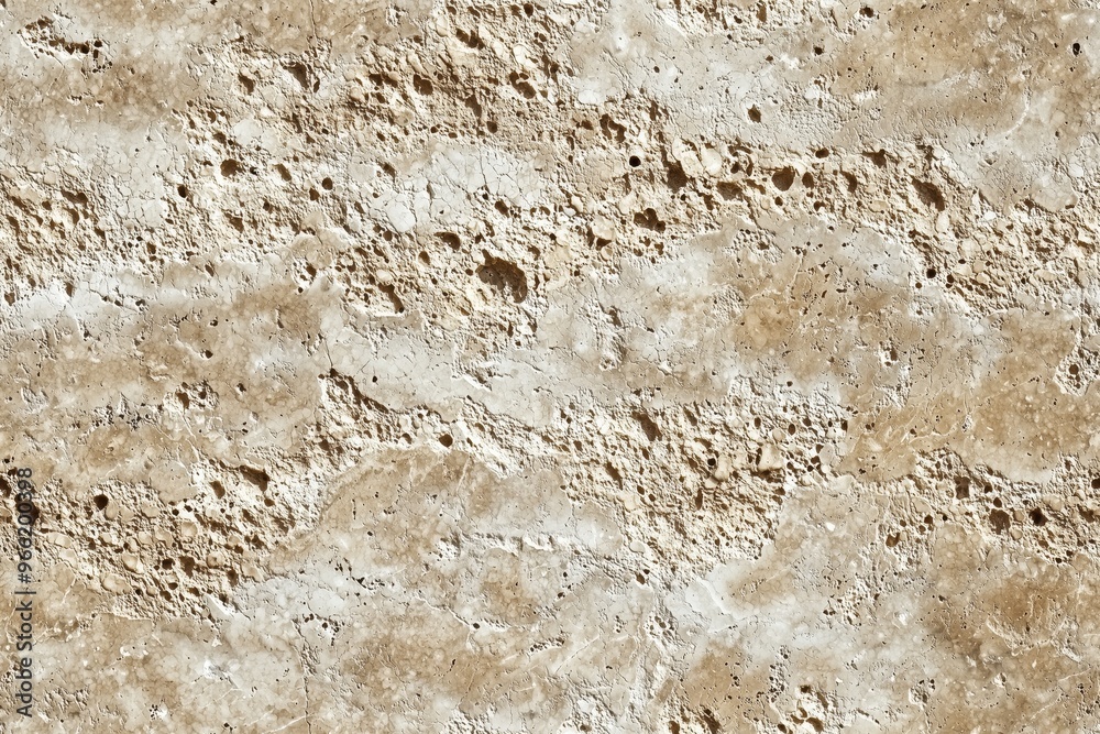 Textured stone surface with a light beige color, featuring natural holes and variations in tone, resembling travertine or limestone. Textured stone surface with a light beige color, featuring natural holes and variations in tone, resembling travertine or limestone.