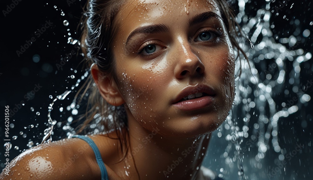 Obraz premium Wet Beauty with Radiant Skin