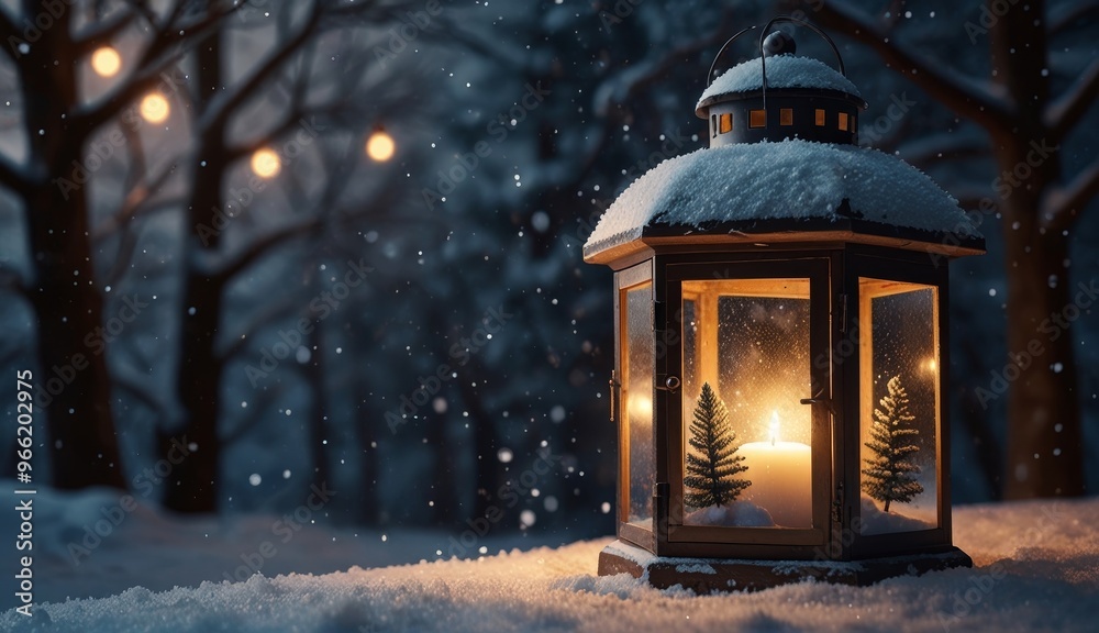 Enchanting Winter Lantern Glow Enchanting Winter Lantern Glow