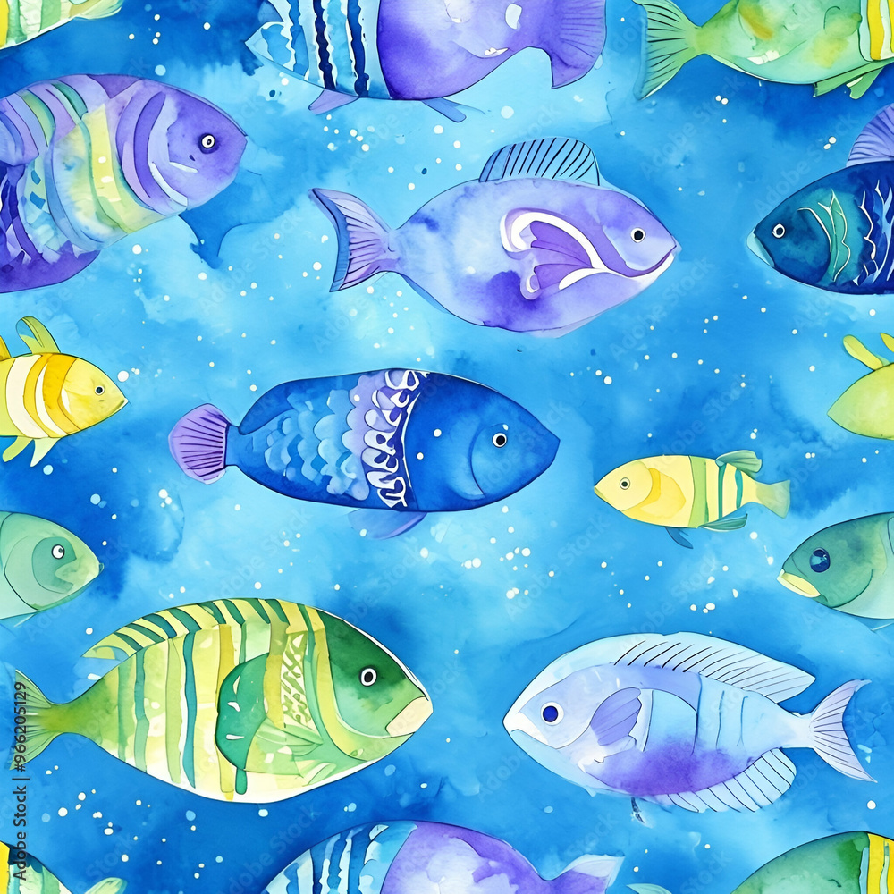 seamless pattern with fishes seamless pattern with fishes