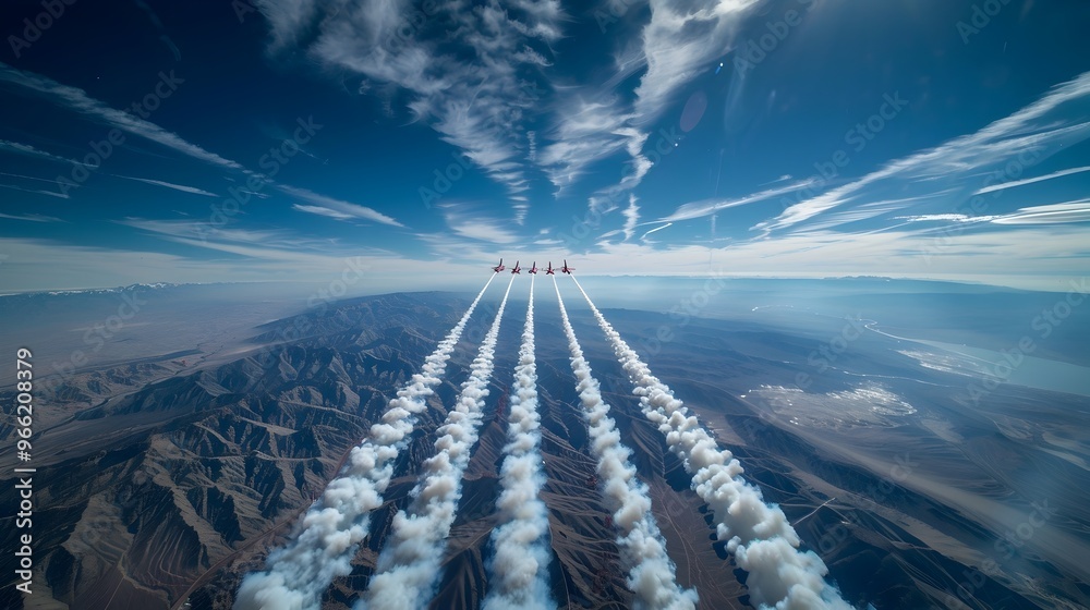 Synchronous Flight Synchronized Flight of Fighter Jets: A Captivating Bird's-Eye View of ...