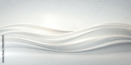 Abstract White Wave Background, 3D Rendering, Minimalism, White, Abstract