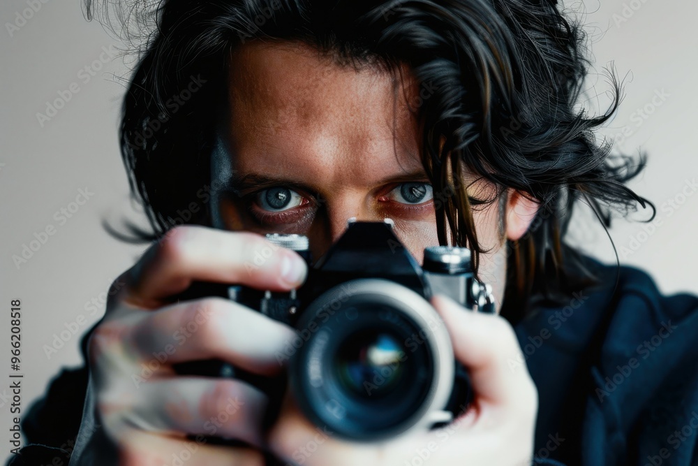 The fashion photographer. Portrait of a successful young Italian fashion photographer. He looks concentrated on his model. Full of passion and professionalism! The fashion photographer. Portrait of a successful young Italian fashion photographer. He looks concentrated on his model. Full of passion and professionalism!