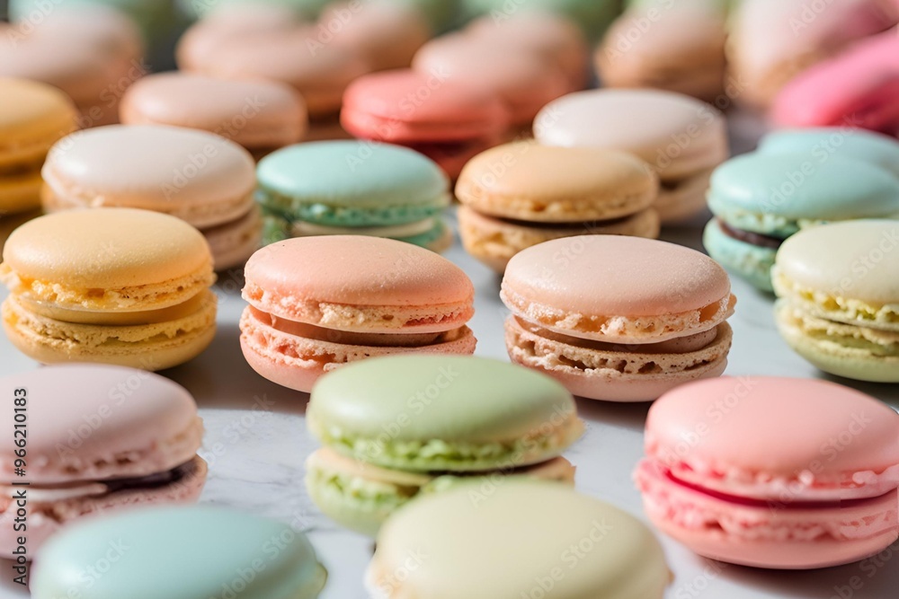 Obraz premium The macarons are fragrant.