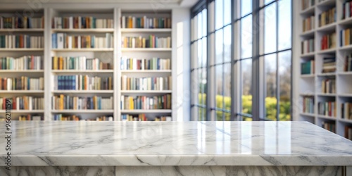 Marble Tabletop in a Librar...