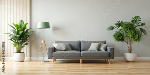 Minimalist Living Room with...