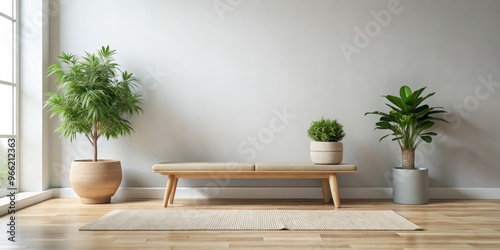Minimalist Living Room with...