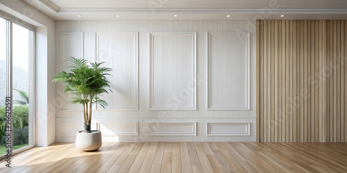 Minimalist Room with White ...