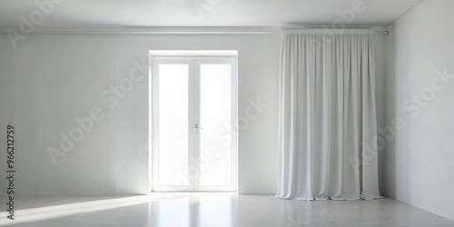 Minimalist White Room with ...