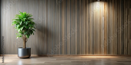 Minimalist Wood Panel Wall ...