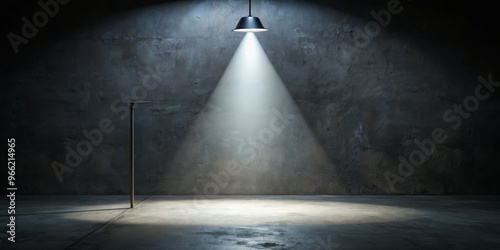 Spotlight on Concrete Floor...