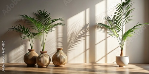 Sunlit Palm Plants in Earth...