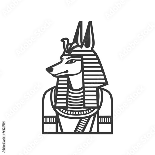 Anubis the Egyptian God of the Dead Depicted as a Jackal