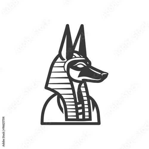 Anubis the Egyptian God of the Dead Depicted as a Jackal