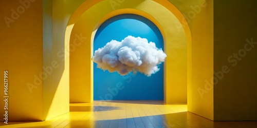 Yellow Archway with Cloud, ...