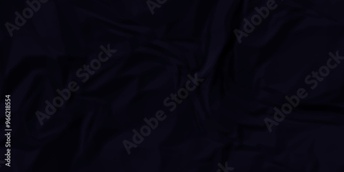 Vector Texture of dark black crumpled wrinkle chaotic paper. closeup old crumple black paper sheet abstract shape background space for text.