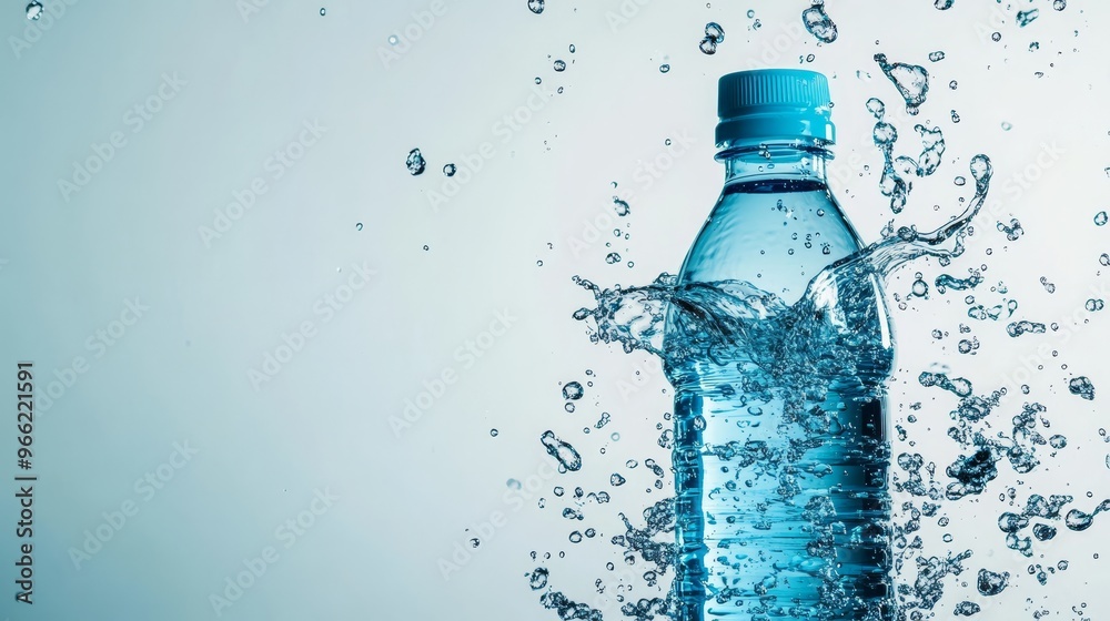 A close-up image of a water bottle emerging from a splash of water, symbolizing hydration, purity, refreshment, and a healthy lifestyle. A close-up image of a water bottle emerging from a splash of water, symbolizing hydration, purity, refreshment, and a healthy lifestyle.