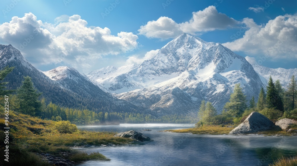 A serene mountain landscape with snow-capped peaks and clear skies, emphasizing the need to protect natural landscapes and address climate change. A serene mountain landscape with snow-capped peaks and clear skies, emphasizing the need to protect natural landscapes and address climate change.