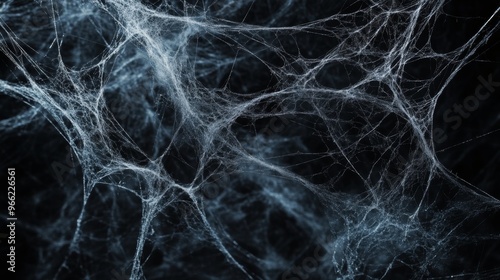 Cobweb texture for Halloween. Spider web with intricate patterns on a dark background