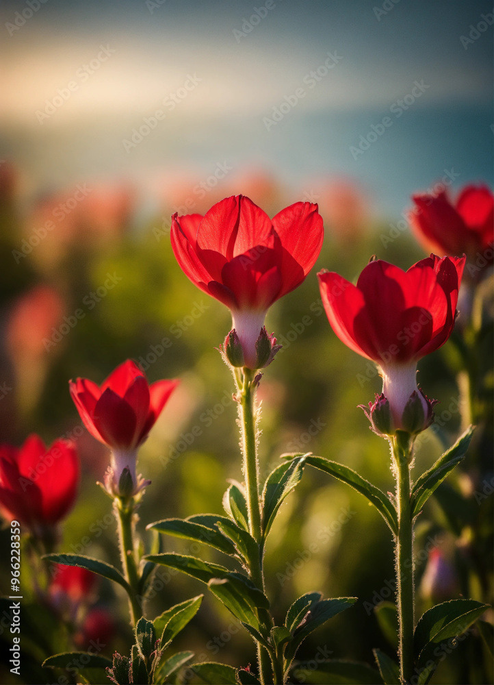 Obraz premium red poppy flowers