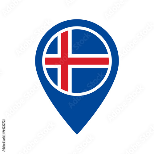 Iceland flag location icon