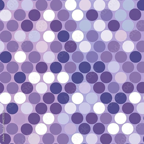 Abstract Purple and White Polka Dot Pattern