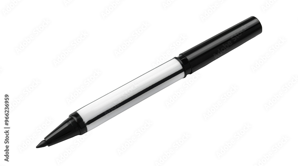 Black and white marker pen isolated transparent background Black and white marker pen isolated transparent background