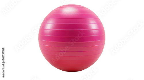 Pink exercise ball isolated transparent background