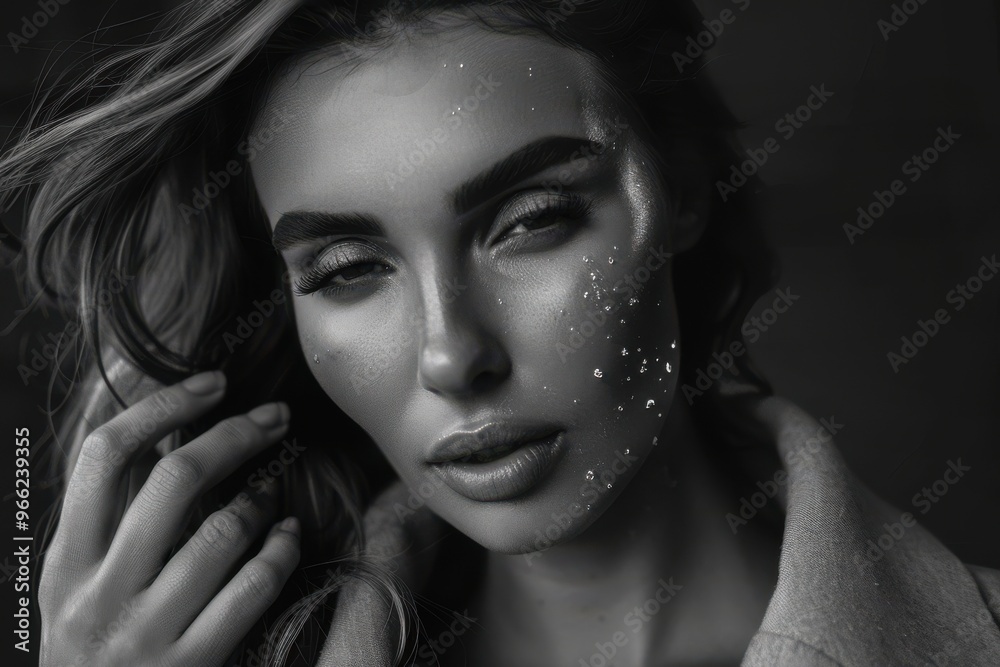 Portrait of a sensual woman. Black and white photo Portrait of a sensual woman. Black and white photo Portrait of a sensual woman. Black and white photo Portrait of a sensual woman. Black and white photo