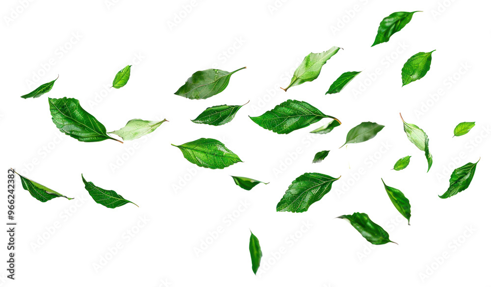 PNG Green leaves on white background PNG Green leaves on white background