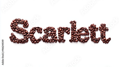 Personalized postcard perfect for decor created in Coffee Beans Typography.