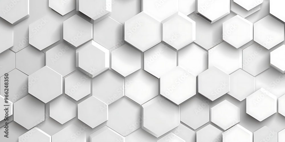 Abstract white 3D render hexagonal geometric structure background. 3d pattern structure cell backdrop design Abstract white 3D render hexagonal geometric structure background. 3d pattern structure cell backdrop design