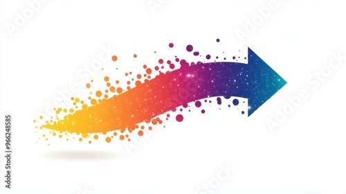 Abstract Colorful Arrow Design - Vector Graphic Illustration