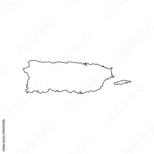 Puerto Rico map illustration
