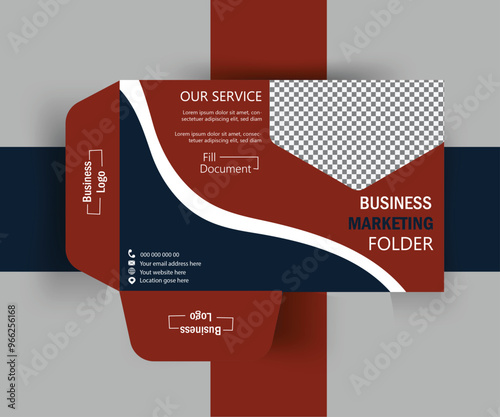 Corporate file folder design template.