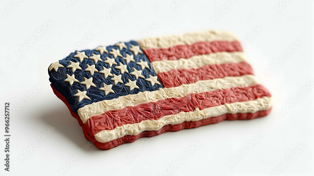 American Flag Made of Stripes