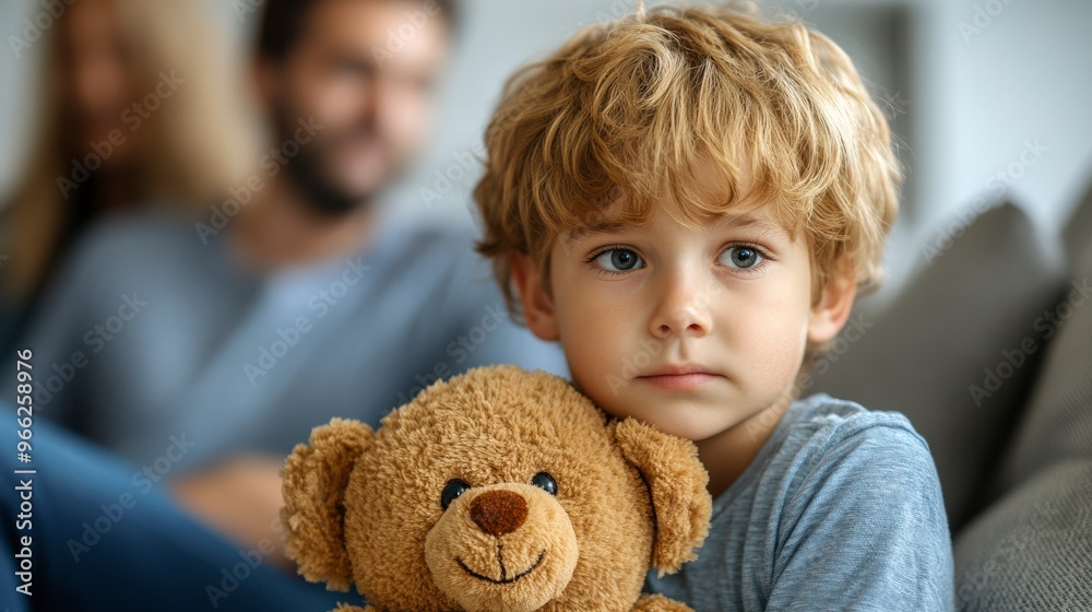 Child Caught in Family Conflict with Arguing Parents Child Caught in Family Conflict with Arguing Parents
