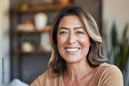 Smiling makes everything so much better Cropped portrait of an attractive mature woman smiling at the camera while in her living room during the day