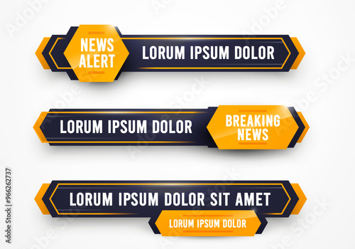 Futuristic Hexagon Lower Third Set 