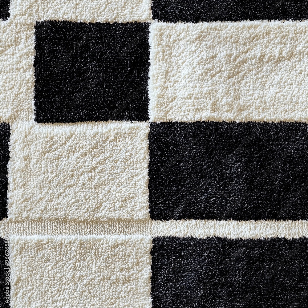 Fototapeta premium Chic black and white squares create a stylish repeatable pattern for varied uses
