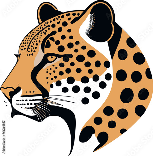 otorongo or amazonian jaguar vector on transparent background for digital content, t-shirts and stickers, jaguar vector logo, jaguar vector illustration