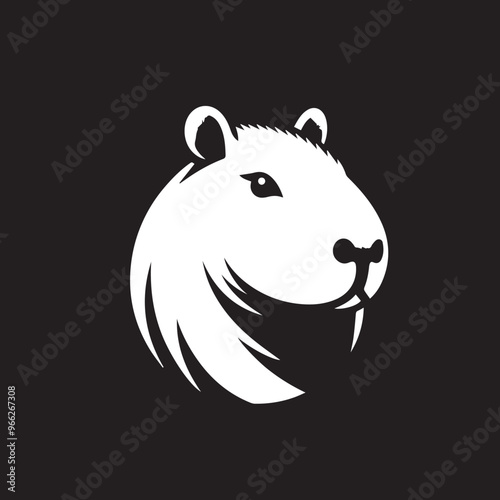 Capybara vector on transparent background for digital content, t-shirts and stickers, vectorized capybara logo, vectorized capybara illustration