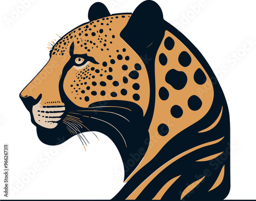 otorongo or amazonian jaguar vector on transparent background for digital content, t-shirts and stickers, jaguar vector logo, jaguar vector illustration