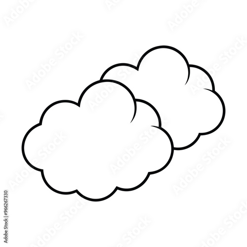 Cloud Drawing Design Vector Illustration Clipart Eps